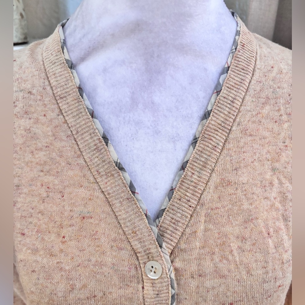 Barbour linen tartan cardigan woman’s 12 - Picture 2 of 11
